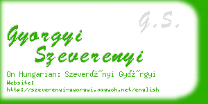 gyorgyi szeverenyi business card